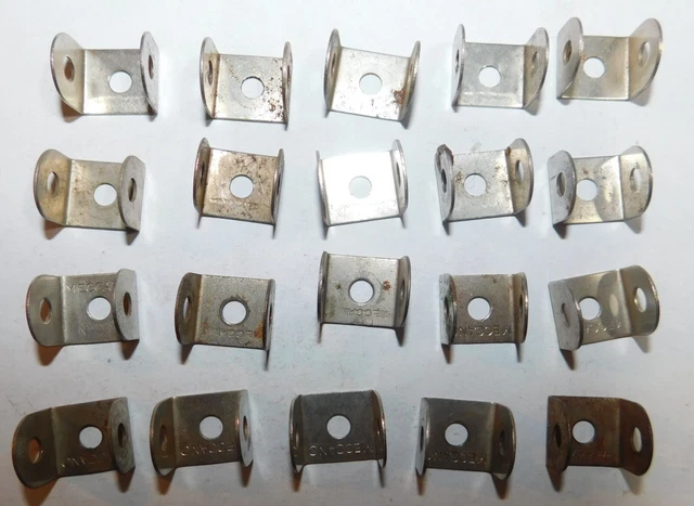 20 Cornières Meccano Vintage 32cm – 25 Trous – Pièces Détachées Métal (Réf. 8, Années 36-58)