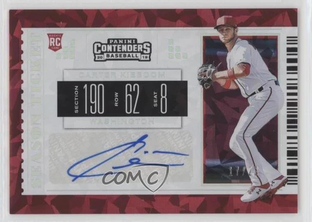 2019 Contenders Draft Picks Cracked Ice Ticket /23 Carter Kieboom Rookie Auto RC