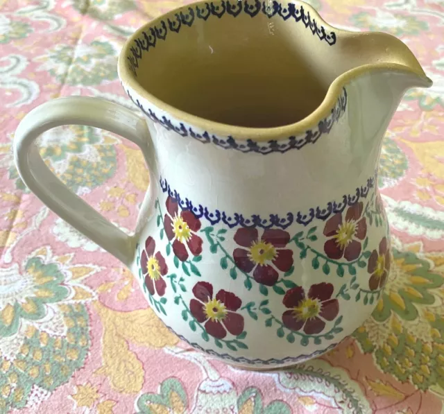 Handmade Nicholas Mosse Pottery Pitcher Jug Pansy Made in Ireland