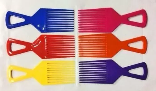 Afro Peigne Démêlant Démêlage Cheveux Brosse Rose Jaune Bleu Orange Violet Rouge