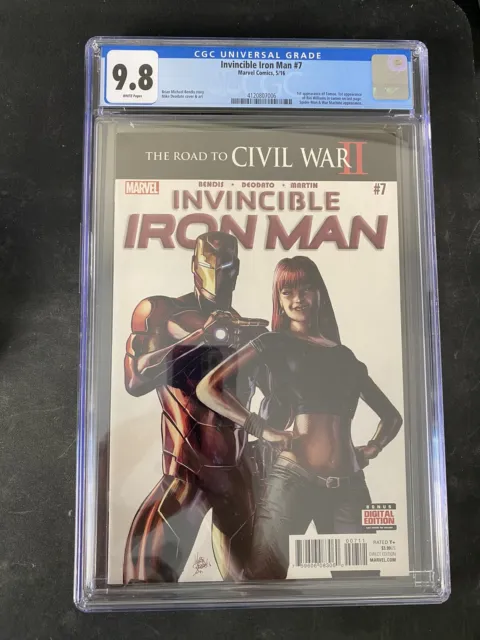 Invincible Iron Man #7 (Marvel, May 2016) CGC 9.8, 1st Riri Williams/Ironheart