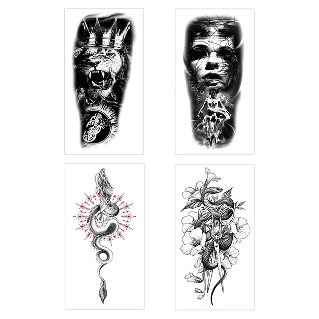 Diablo Series Forearm Flower Leg Tattoo Stickers Half Arm Temporary Sexy Tatt Ql