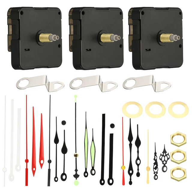 Clock Mechanism Replacement, 3Set Quartz Clock Mechanism DIY Wall Clock