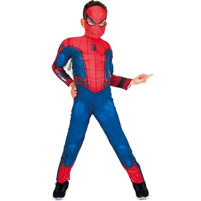 Costume Halloween Spiderman Classico Per Bambini 5-6 Anni Con Maschera - Taglia 5T 6T