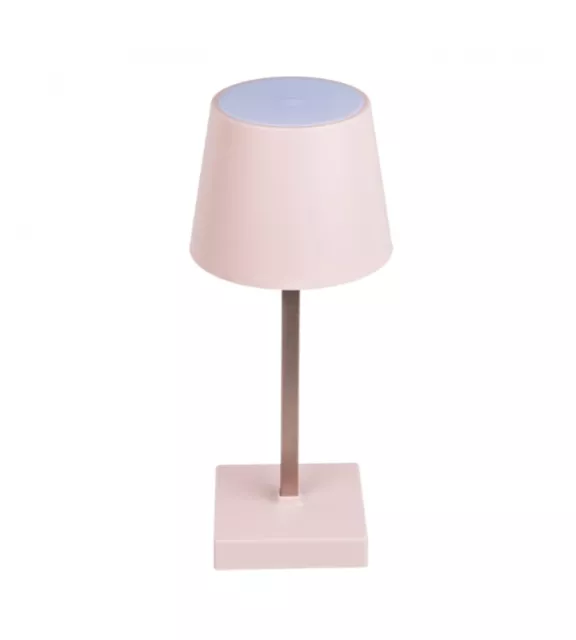 Lampada da Tavolo Touch 3 Intensita LED Ricaricabile tipo Poldina Bar Hotel Rosa