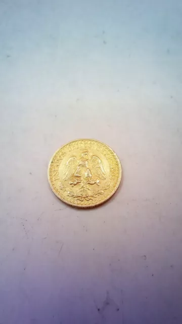 Rare 1919 Mexican Dos Pesos Gold Coin.