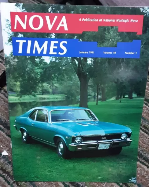 NOVA Times January 1991 Chevy Cars Nostalgic Novas Magazine Classic