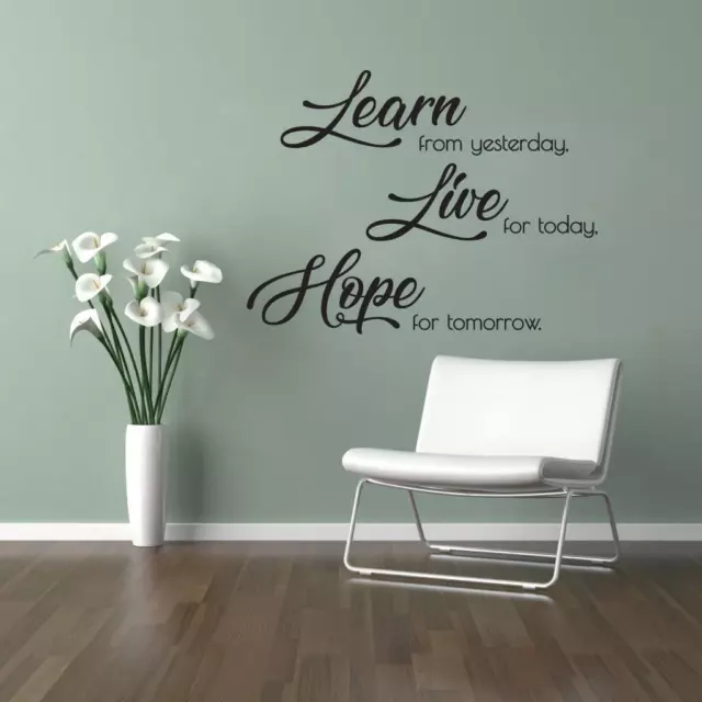 LEARN LIVE HOPE WALL STICKER Decal Lettering Decor Art Quote Phrase SQ167