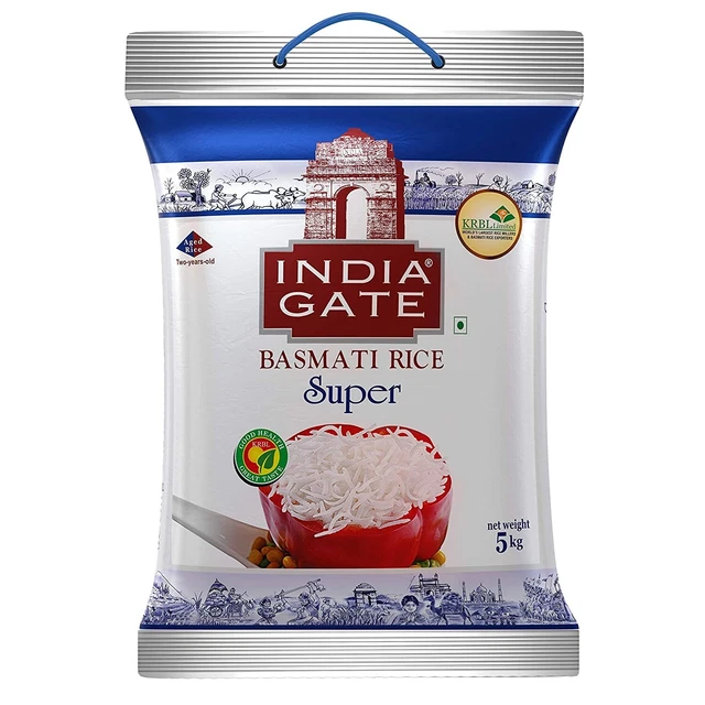 India gate Basmati Riso 5 KG Cibo Granelli