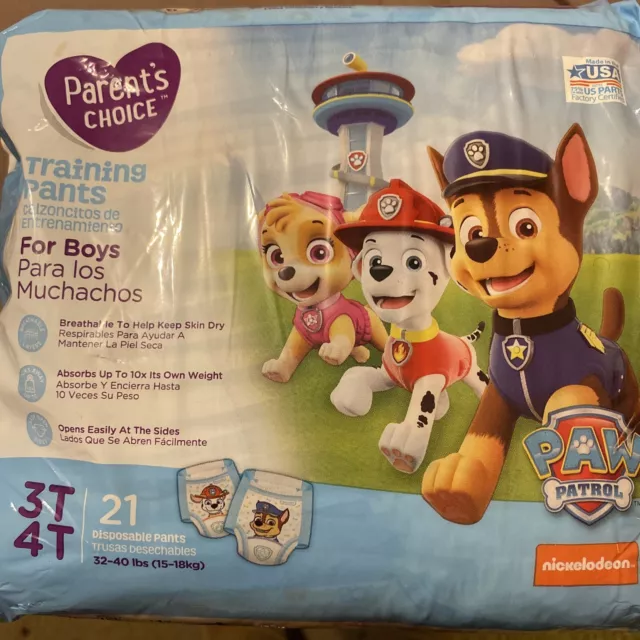 PARENT'S CHOICE TRAINING Pants for Boys Paw Patrol - 21 Count 3T 4T  Nickelodeon $8.99 - PicClick