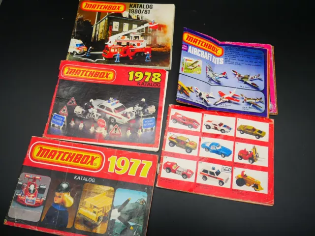 Matchbox Modellauto Spielzeugkataloge Ratgeber Prospekte 1977 1978 1980/81 1981