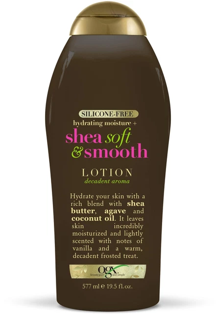 OGX Hydrating Moisture + Shea Soft & Smooth Body Lotion, 19.5 Fl Oz