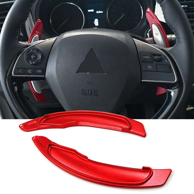 Volante in alluminio rosso estensione paletta per Mitsubishi Lancer Evo X.