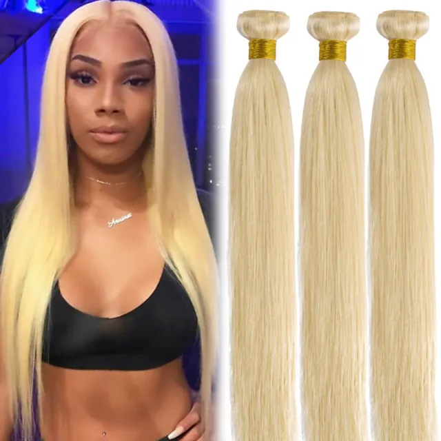 Sew In 100% Virgin Human Hair Weave Extensions Thick 300G 3Bundle Full Head