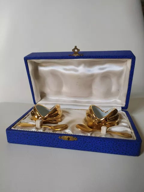 Paire de saleron ROBJ dans leur coffret année 1950