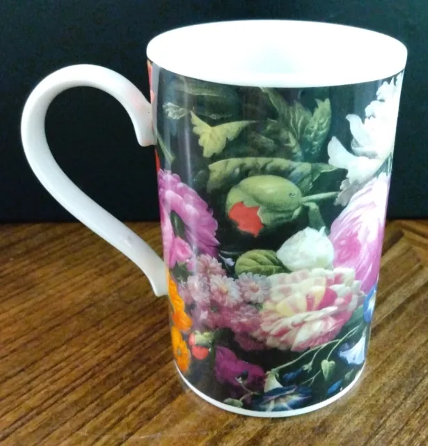 Dunoon Scotland Floral Coffee Mug Cup BRIDGEMERE' From 17th Century Painting EUC