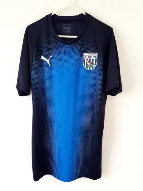 West Bromwich Albion Training Shirt. Medium. Original Puma. Blue Adults WBA Brom