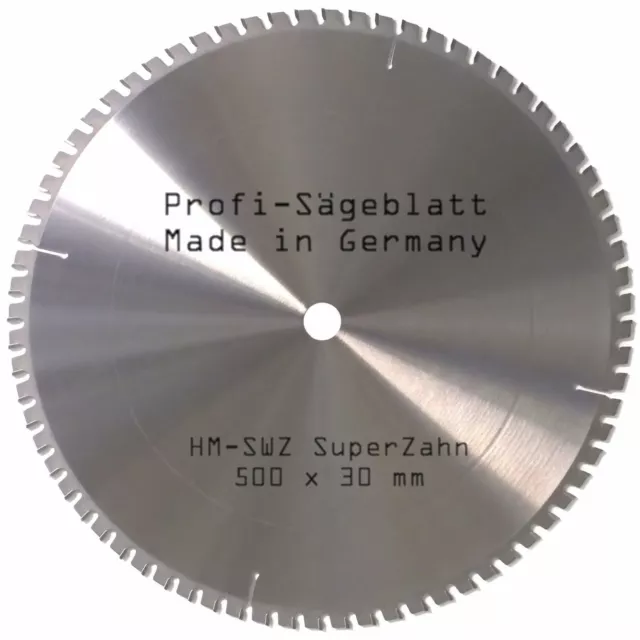 Hm Kreis-Säge-Blatt 72 Z 500 X 30 MM Nagel-Fest Lame de Scie Dents Swz