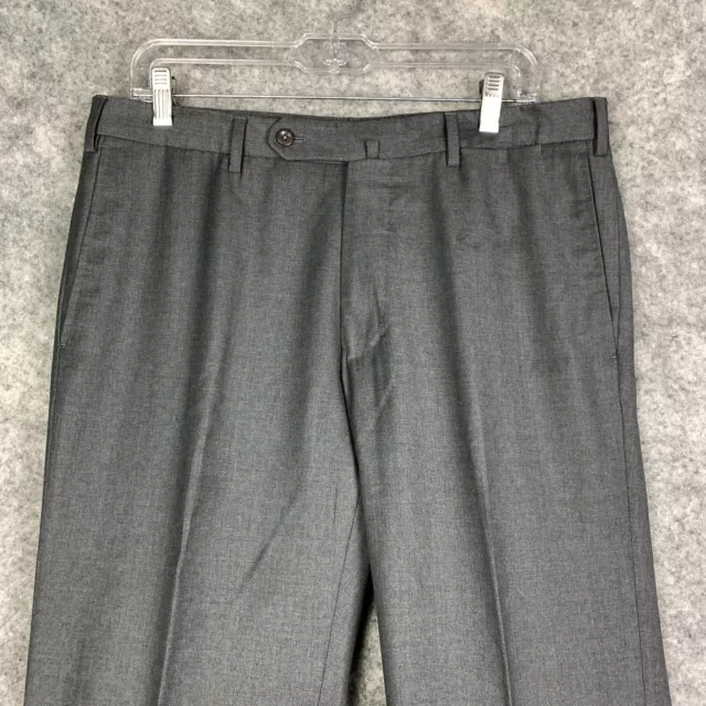 Incotex Benson Dress Pants Mens 34x30 Gray Super 150's Wool Classic Fit 2