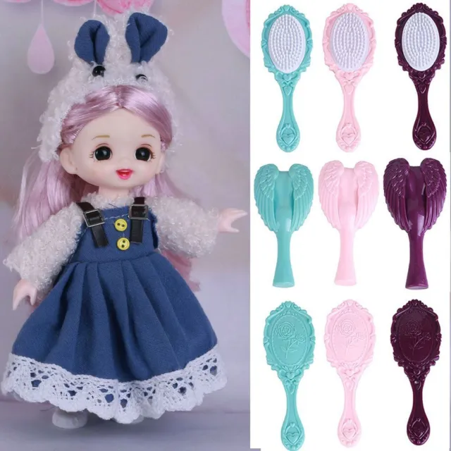 Mini Doll Accessories Eyelash Eyebrow Combs Plastic Comb Dollhouse Decorations