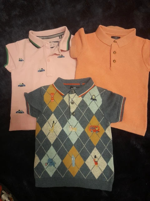 Polo top primavera bambini NEXT 9-12 mesi estate top camicie abbigliamento pacchetto