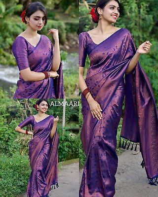 Saree Camicia etnica Designer matrimonio pakistano indiano donna Sari Saree Camicia 