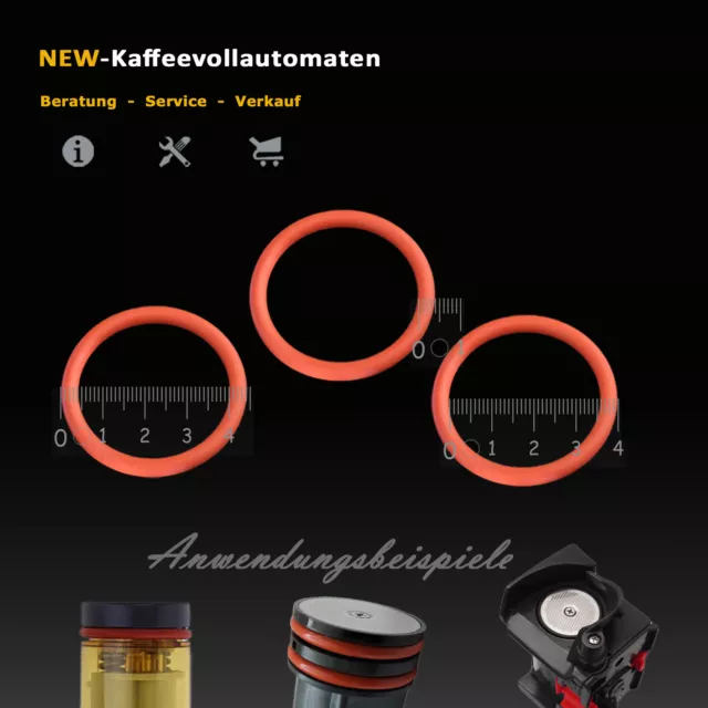Dichtungen O-Ringe zu Brüheinheit DeLonghi Kaffeevollautomat mit FDA Zulassung