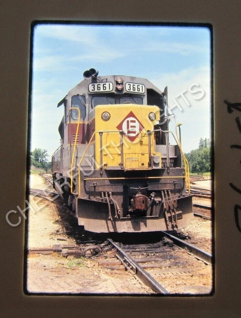 Original '72 Ektachrome Slide EL Erie Lackawanna 3661 SDP45 Huntington     34I68