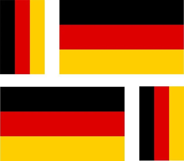 Autocollant - Drapeau Allemagne - 100mm x 72mm - Vinyle adhésif Autocollant - Drapeau Allemagne - 100mm x 72mm - Vinyle adhésif