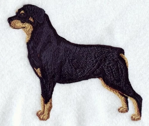 Embroidered Long-Sleeved T-Shirt - Rottweiler I1183 Sizes S - XXL