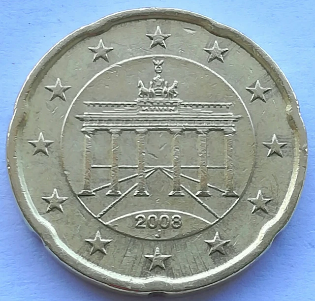 GERMANIA 20 cent 2008 zecca J Amburgo