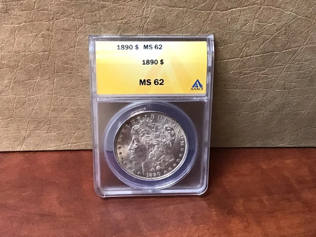 1890 Morgn Silver Dollar ~ ANACS MS62 ~ $1 Coin | Lot H3