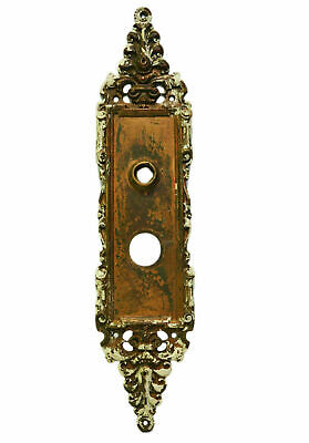 Antique Door Plate Empire Louis XV Bronze Metal Ornate French Salvage 16.5"