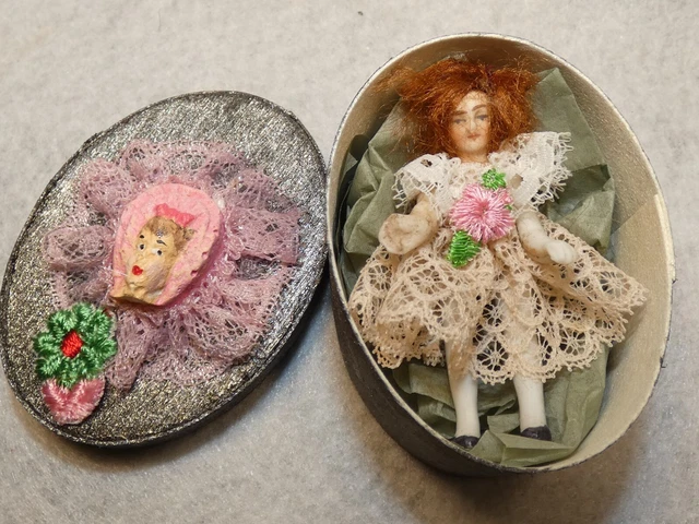 ANCIENNE PETITE POUPÉE en porcelaine de 17 cm de maison de poupée ? EUR