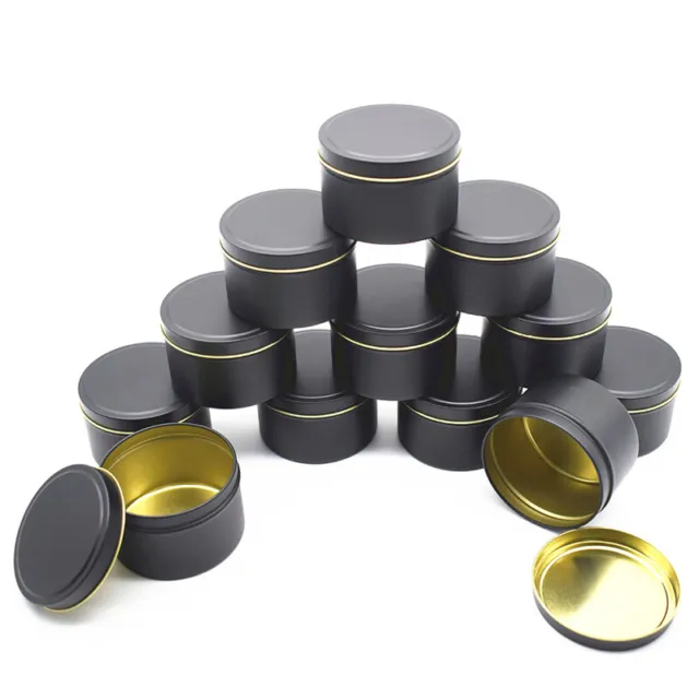 Bulk 24-Pack Gold Candle Tins 8 oz with Lids - Multifunctional Empty Candle  Jars