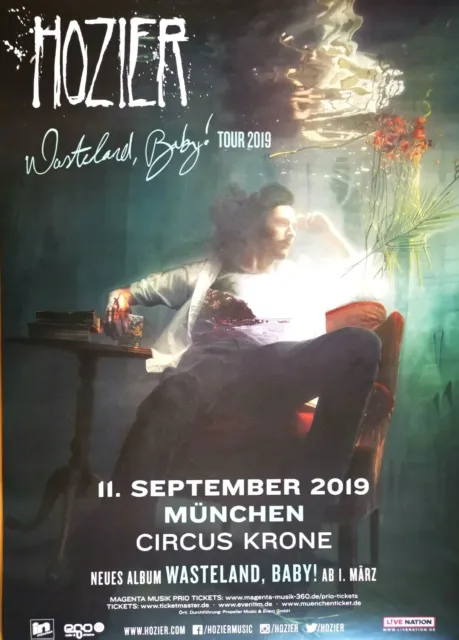 HOZIER  2019 MÜNCHEN + orig.Concert Poster -- Konzert Plakat - DIN A1