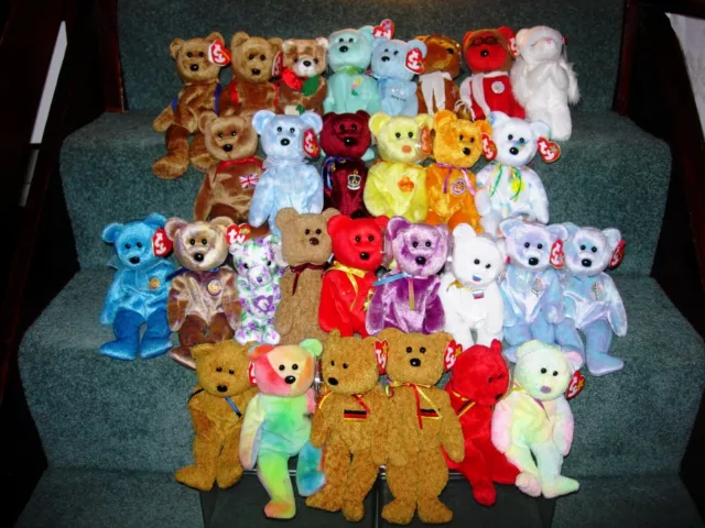 TY BEANIE BABY BEARS part 1 - A to G - ANYONE WANT TO BUY ALL MY TY BEANIES FOR