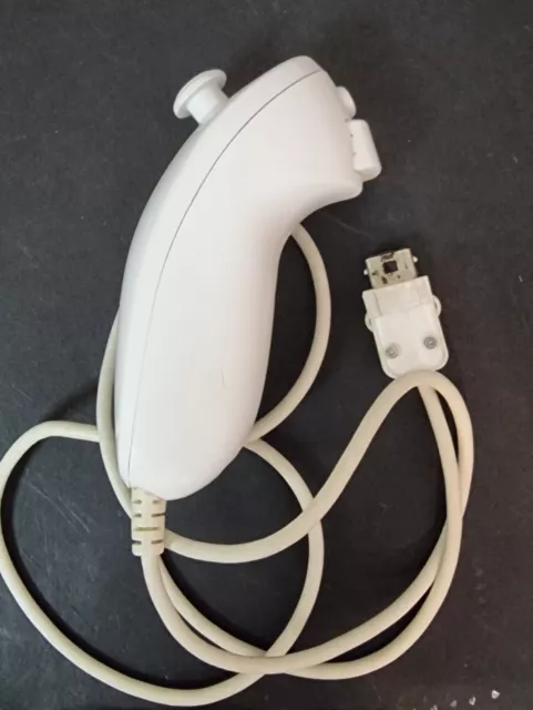Official Nintendo Wii Nunchuck Controller Genuine White Tested Rvl-004