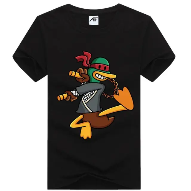 Kids Ninja Duck Printed T Shirt Childrens Round Neck Casual Novelty Cotton Top