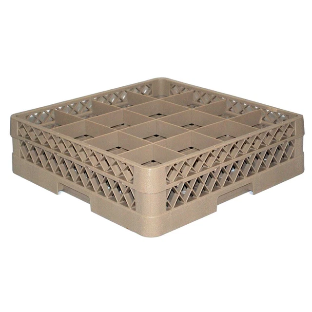 Traex TR8D Beige 16 Compartment Glass Rack with 1 Extender