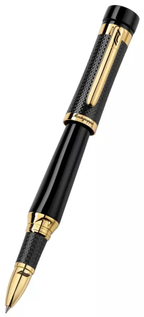 Montegrappa F1 Speed Podium Schwarz Gelbgold / Schwarz Kugelschreiber ISS1LRBC