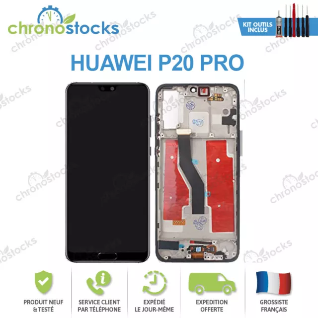 Ecran Oled complet châssis pour Huawei P20 Pro Noir