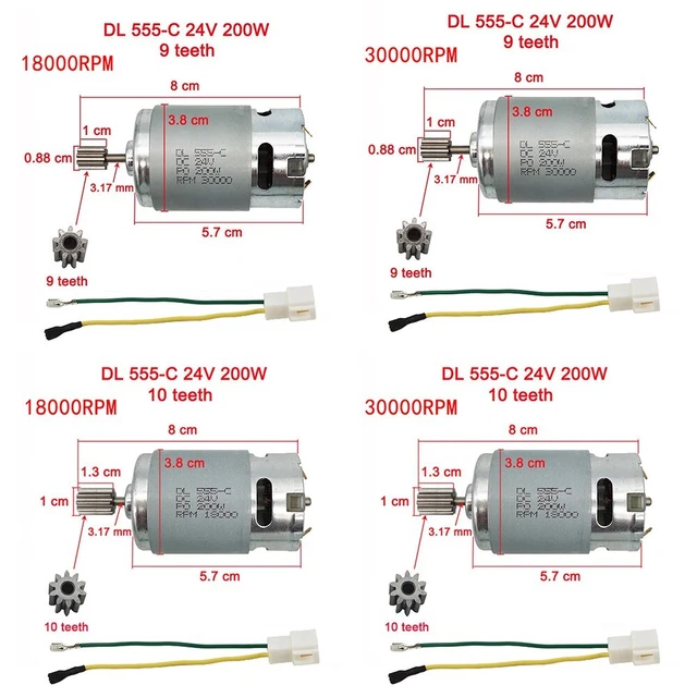 555,24V Motors For Children Electric Car Toy DL 555-C 24V High Speed High-Power
