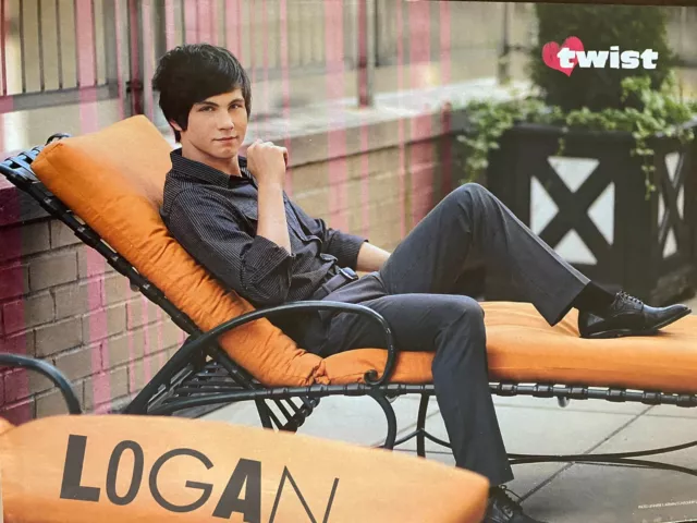 Logan Lerman, Demi Lovato, Double Full Page Vintage Pinup