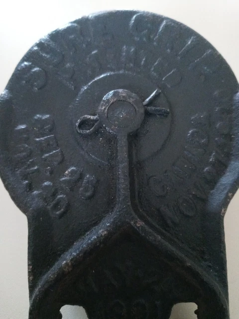 1 Antique Vintage Myers Sure Grip Barn Door Roller Cast Iron Louden Porter 3