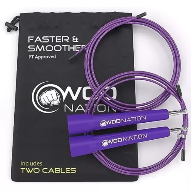 Adjustable Speed Jump Rope For Men, Women & Children (Purple)