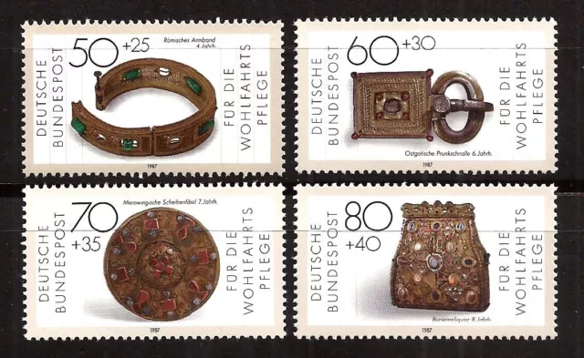 [D8736] BRD, Germany 1987 MNH** Charity Stamps - Gold and Silversmithing, Art