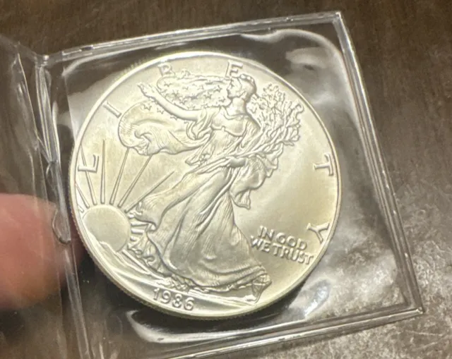 1986 BU Eagle Silver Dollar Silver