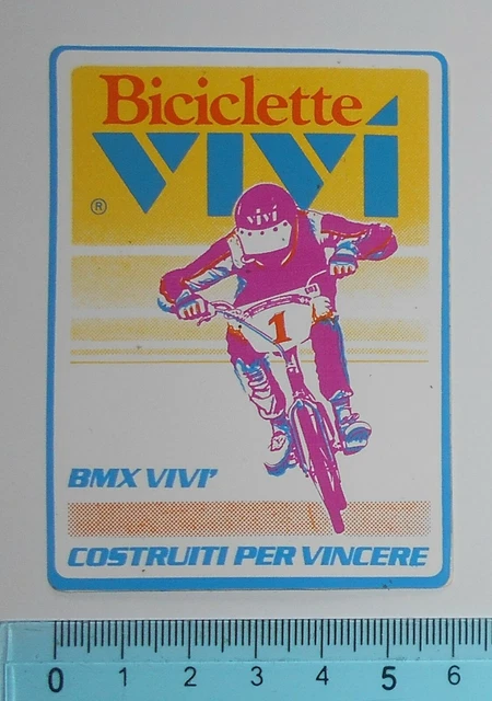 Adhésif Sticker Vintage BMX – Années 80, Fabriqué En Italie, Thème Sport