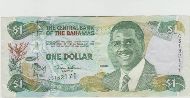 Billet 1 Dollar BAHAMAS 2001